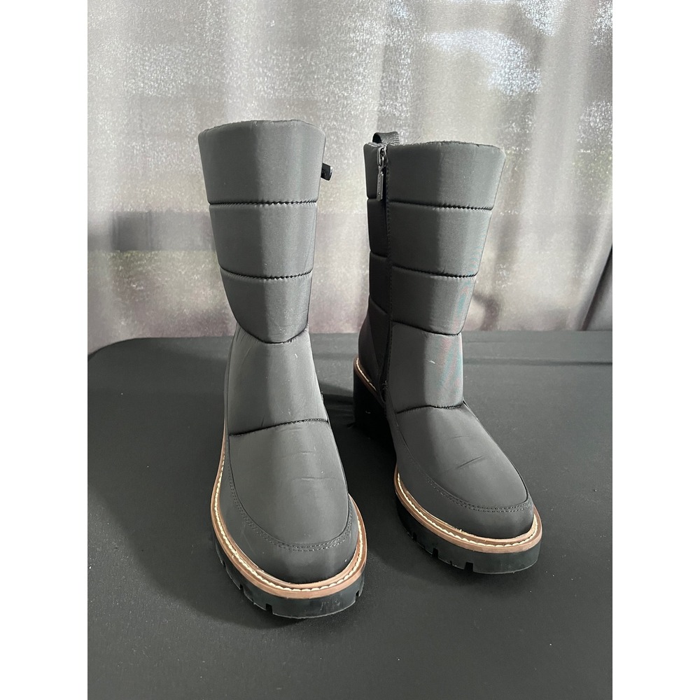 Blondo Delia Women's 7.5M Black Waterproof Puffer Boots Lug Sole Winter